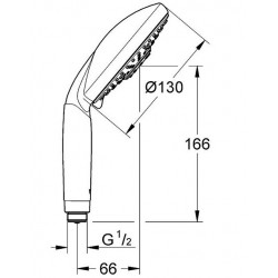 Grohe Douchette 3 jets Rainshower Classic 130 mm Kobleo