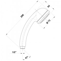 Bossini Douchette 3 jets Karina Anti-calcaire Blanche 383937 Bossini Kobleo