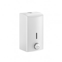 Delabie Distributeur de savon liquide mural, 0,5 litre époxy blanc Kobleo