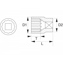 Bahco Douille 12 pans 3/4 60 mm 8900DM-60 Bahco Kobleo Bahco Douille 12 pans 3/4 60 mm 8900DM-60 Bahco Kobleo