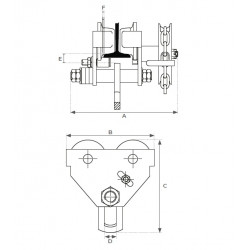 Stockman Chariot porte palan manuel capacité 2000 Kg GE20 Stockman Kobleo Stockman Chariot porte palan manuel capacité 2000 Kg GE20 Stockman Kobleo