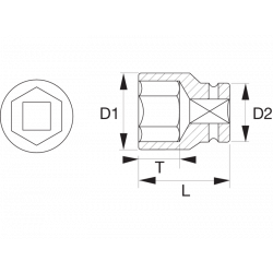 Bahco Douille 6 pans 3/4 22 mm 8900SM-22 Bahco Kobleo Bahco Douille 6 pans 3/4 22 mm 8900SM-22 Bahco Kobleo