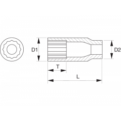 Bahco Douille longue 12 pans 3/8 12 mm A7402DM-12 Bahco Kobleo Bahco Douille longue 12 pans 3/8 12 mm A7402DM-12 Bahco Kobleo