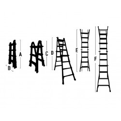 Helder Pro Échelle multifonction longueur maxi. déployé 3,03 m JAG3-4x3 JAGUAR 3 Helder Pro Kobleo Helder Pro Échelle multifonction longueur maxi. déployé 3,03 m JAG3-4x3 JAGUAR 3 Helder Pro Kobleo