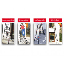 Helder Pro Échelle multifonction longueur maxi. déployé 3,03 m JAG3-4x3 JAGUAR 3 Helder Pro Kobleo Helder Pro Échelle multifonction longueur maxi. déployé 3,03 m JAG3-4x3 JAGUAR 3 Helder Pro Kobleo