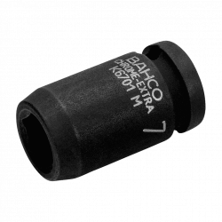 Bahco Douille à choc 6 pans 1/4 7 mm finition phosphatée K6701M-7 Bahco Kobleo