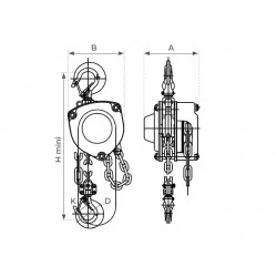 Stockman Palan manuel chaîne premium charge maxi 2000 kg Hauteur d'élévation 6  Stockman Kobleo Stockman Palan manuel chaîne premium charge maxi 2000 kg Hauteur d'élévation 6  Stockman Kobleo