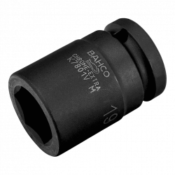 Bahco Douille à choc renforcée 6 pans 1/2 17 mm finition phosphatée K7801VM Kobleo