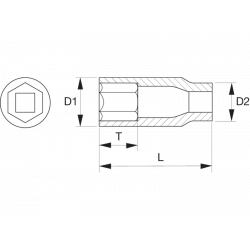 Bahco Douille à choc longue 6 pans 1 24 mm finition phosphatée K9506M-24 Bahco Kobleo Bahco Douille à choc longue 6 pans 1 24 mm finition phosphatée K9506M-24 Bahco Kobleo