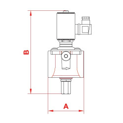 Nuair Electrovanne gaz à réarmement manuel 500 mbar 3/4 M14/RM Kobleo