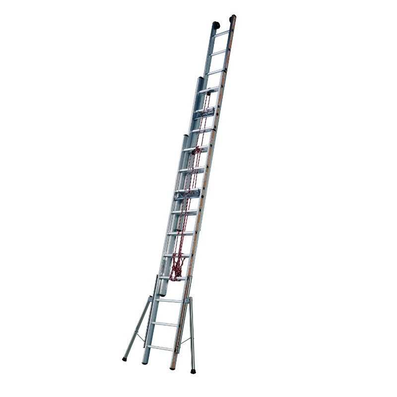Tubesca Comabi Echelle coulissante à corde 3 plans 10+10+10 échelons Haut d'accès 778 Tubesca Comabi Kobleo Tubesca Comabi Echelle coulissante à corde 3 plans 10+10+10 échelons Haut d'accès 778 Tubesca Comabi Kobleo
