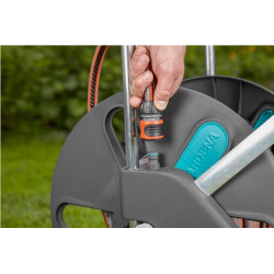 Gardena Dévidoir de tuyau sur roues capacité 100 m pour 13 mm AquaRoll L Easy Kobleo