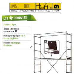 Centaure Echafaudage pour hauteur de travail de 4m B4 Centaure Kobleo