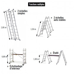 Centaure Echafaudage multipositions pour hauteur de travail de 390m MULTI+ 5 en Kobleo