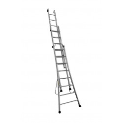 Centaure Echelle transformable base évasée 3 plans 8+2x9 barreaux Hmaxi 7 m PRT Kobleo