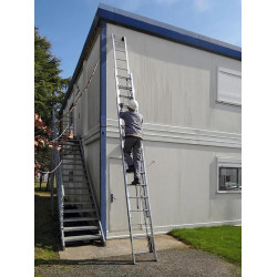 Centaure Echelle coulissante 3 plans corde 3x13 barreaux 8m80 usage Pro régulie Kobleo