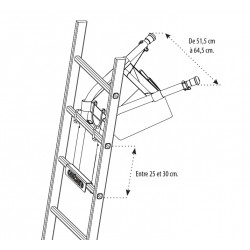 Centaure Ecarteur de mur télescopique 3 positions entraxe 25 à 30 cm Kobleo