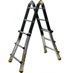 Centaure Echelle pliante articulée télescopique 4 x 3 barreaux H:3,85 TT 3x4 Centaure Kobleo