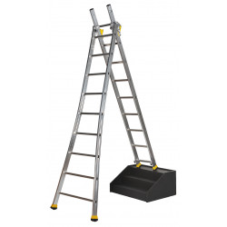 Centaure Echelle transformable base évasée 2 plans 2x6 barreaux Hmaxi 1m85 T2 Centaure Kobleo