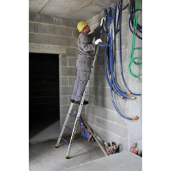 Centaure Echelle simple à base évasée 12 barreaux 3m50 usage professionnel SE Kobleo