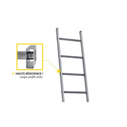 Centaure Echelle simple à base évasée 14 barreaux 4m05 usage professionnel SE Kobleo