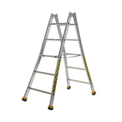 Centaure Echelle Aluminium double évasée 2x5 Haut. accès 2,40 m H Kobleo