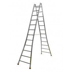 Centaure Echelle Aluminium double évasée 2x14 Haut. accès 4,95 m H Kobleo