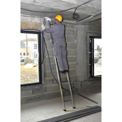 Centaure Echelle simple à marches 12 barreaux 3m50 en aluminium SM Kobleo