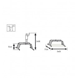 Hailo Echelle multifonction articulée 4 positions avec plateforme Hailo Kobleo