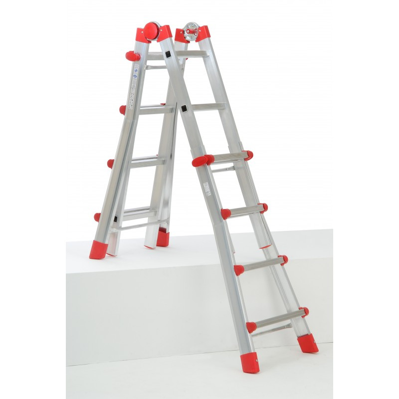 Hailo Echelle télescopique multifonction 4 x 4 échelons ProfiStep Kobleo Hailo Echelle télescopique multifonction 4 x 4 échelons ProfiStep Kobleo
