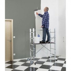 Hailo Echafaudage HobbyStep H3 2x5 Ht travail 3m Hailo Kobleo