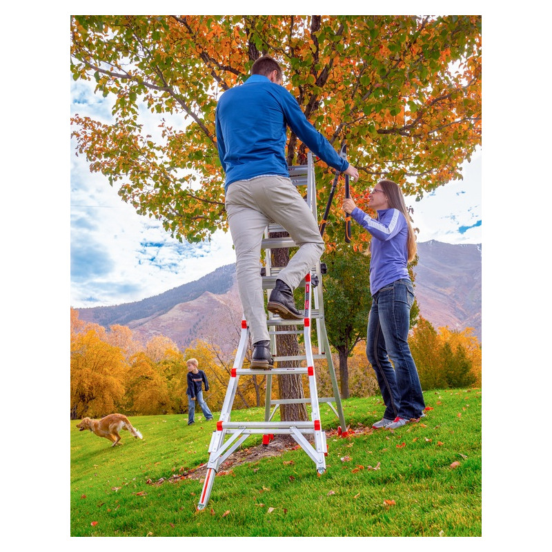 Little Giant Echelle convertible 2 béquilles ajustables 4-7 marches Haut accès 553  Little Giant Kobleo