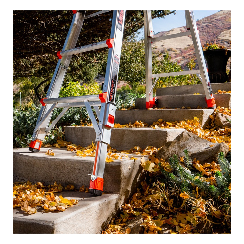 Little Giant Echelle convertible 2 béquilles ajustables 4-7 marches Haut accès 553  Little Giant Kobleo