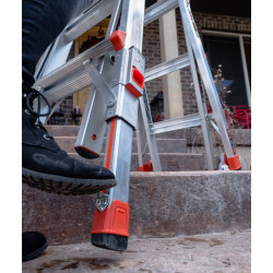 Little Giant Echelle convertible 2 béquilles ajustables 4-7 marches Haut accès 553  Little Giant Kobleo