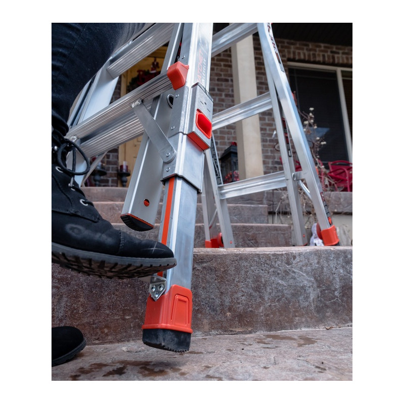 Little Giant Echelle convertible 2 béquilles ajustables 4-7 marches Haut accès 553  Little Giant Kobleo