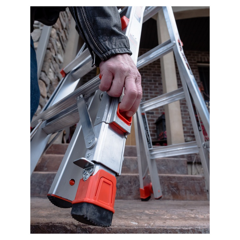 Little Giant Echelle convertible 2 béquilles ajustables 4-7 marches Haut accès 553  Little Giant Kobleo