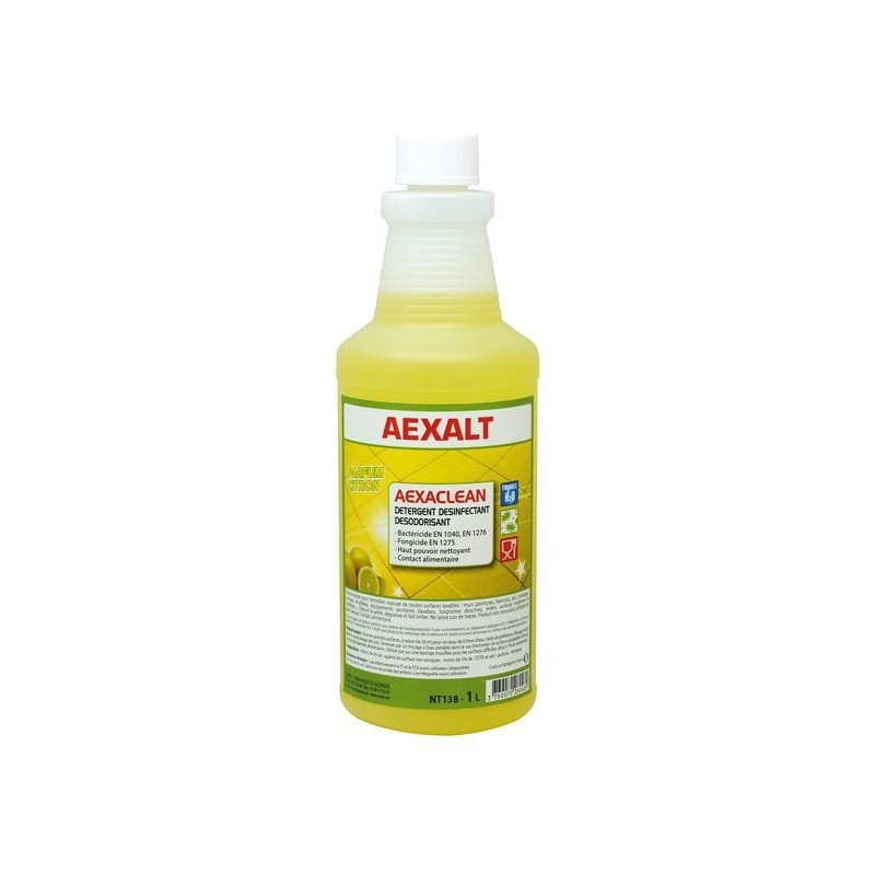 Aexalt Détergent désinfectant désodorisant parfum citron 1L AEXACLEAN Kobleo