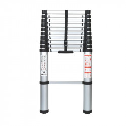 Ribitech Echelle télescopique 93cm/390cm / 13 barreaux base stabilisatrice PRET Kobleo