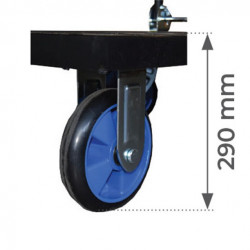Stockman Chariot plastique avec dossier rabattable 500 kg roues caoutchouc CP50 Stockman Kobleo Stockman Chariot plastique avec dossier rabattable 500 kg roues caoutchouc CP50 Stockman Kobleo