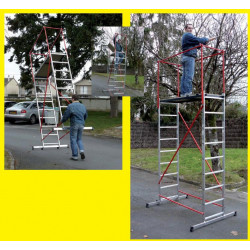 Escalux Echafaudage Aluminium C: 150 Kg Haut. Travail 4,7 m Kobleo