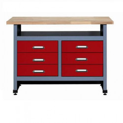 Kupper Etabli 6 tiroirs et 1 compartiment Rouge 12112 Kupper Kobleo