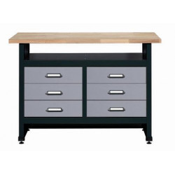 Kupper Etabli 6 tiroirs et 1 compartiment Gris 12116 Kupper Kobleo