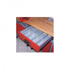 Kupper Etabli 4 tiroirs et 1 emplacement L:1,20 m Rouge 12532 Kupper Kobleo