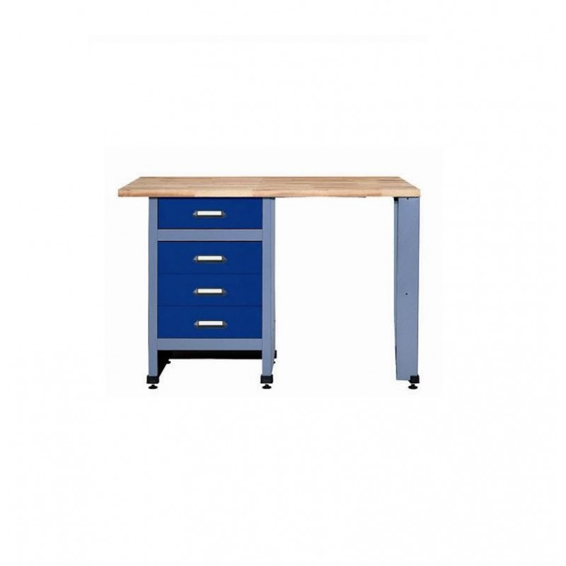 Établi Küpper 12247 bleu L120cm, 1 porte 6 tiroirs, plan de