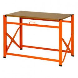 Bahco Etabli pliable avec plateau en MDF 120 cm orange 1495FWB120TD Kobleo