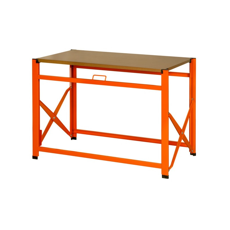 Bahco Etabli pliable avec plateau en MDF 120 cm orange 1495FWB120TD Kobleo