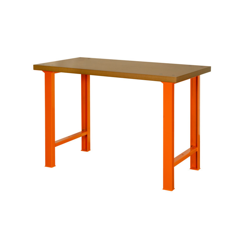 Bahco Etabli d'atelier avec plateau MDF 150 cm orange pieds fixes 1495WB15TD Kobleo