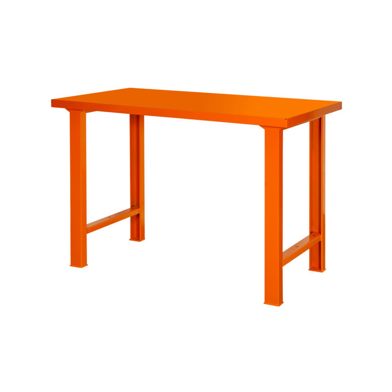 Bahco Etabli d'atelier avec plateau en acier 150 cm orange pieds fixes 1495W Kobleo