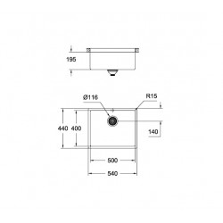 Grohe Evier K700 acier inoxydable 54x44 cm à encastrer par dessous 31574SD0 Grohe Kobleo