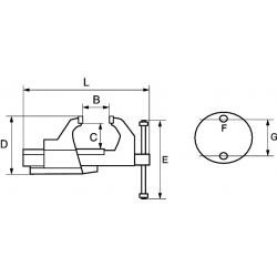 Bahco Etau d'établi guide carré mors interchangeables ouverture max 145mm 83 Bahco Kobleo